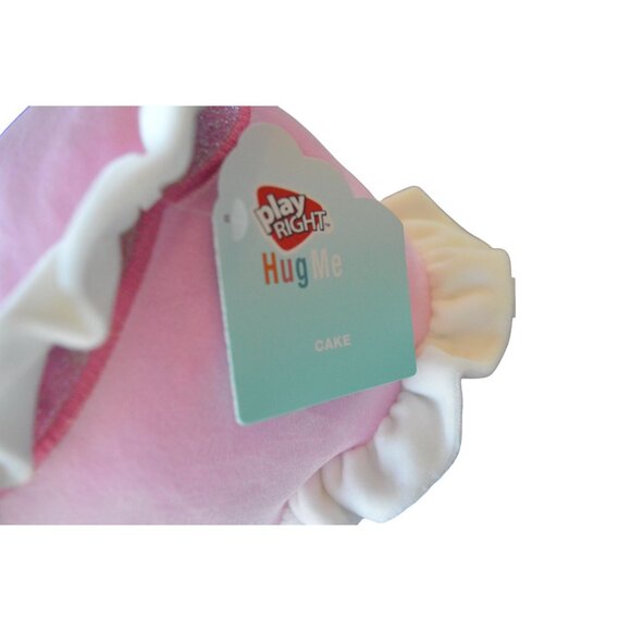 NWT Play Right Hug Me Ruffled Cherry Cake 13"Food Plush Gift Toy Valentine's Day - Picture 4 of 5